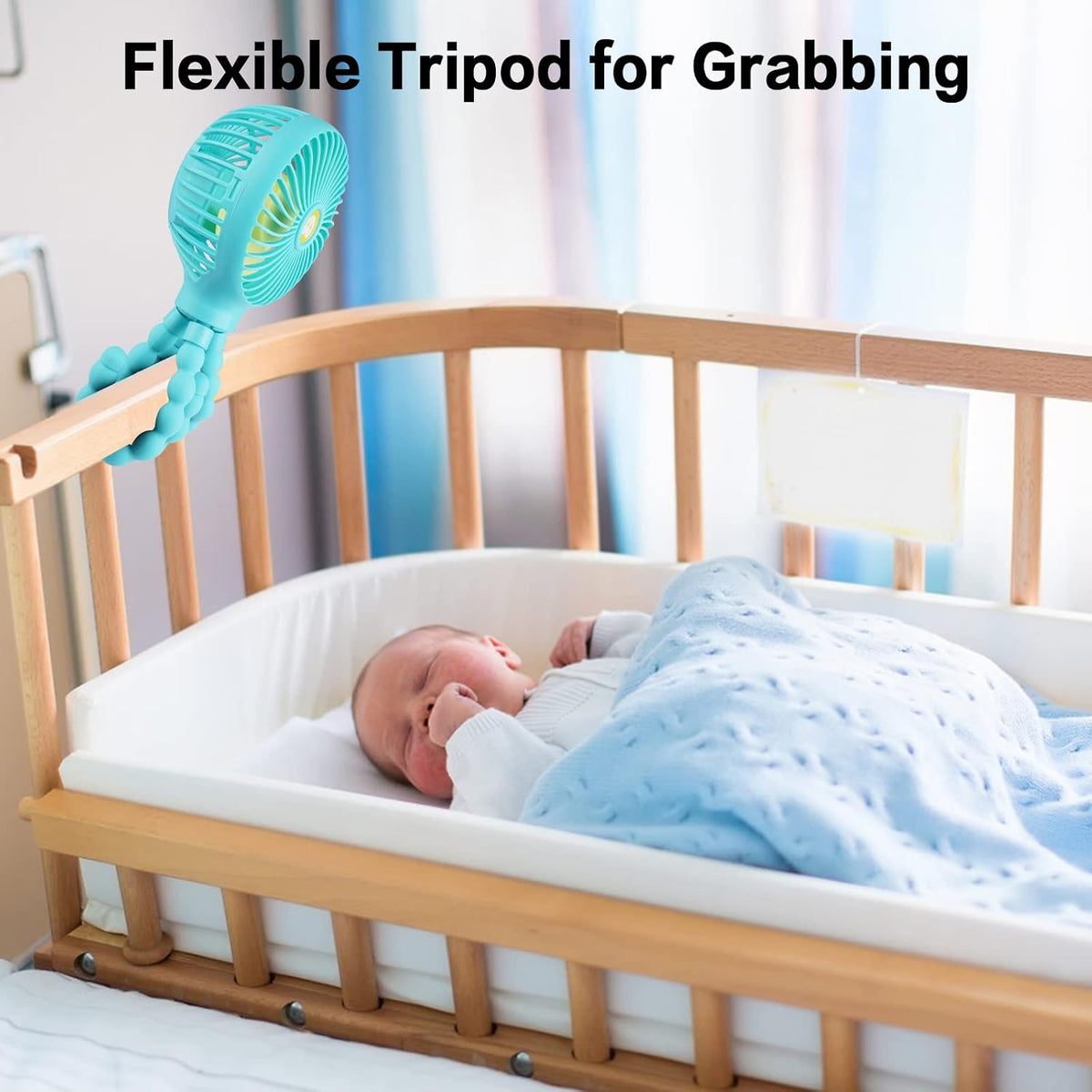 Portable Stroller Fan Rechargeable Clip-On Fan Personal USB Desk Fans