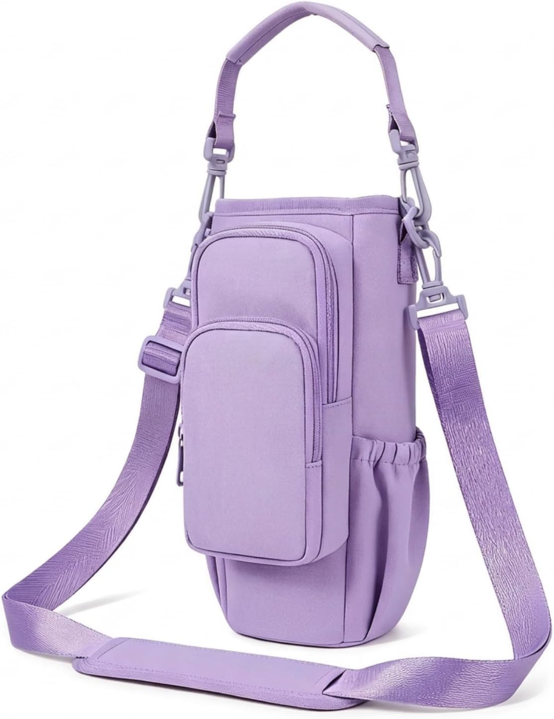 Insulated Crossbody Cup Holder Bag with Adjustable Strap - Perfect for Walking, Hiking, and Outdoor Adventures Green