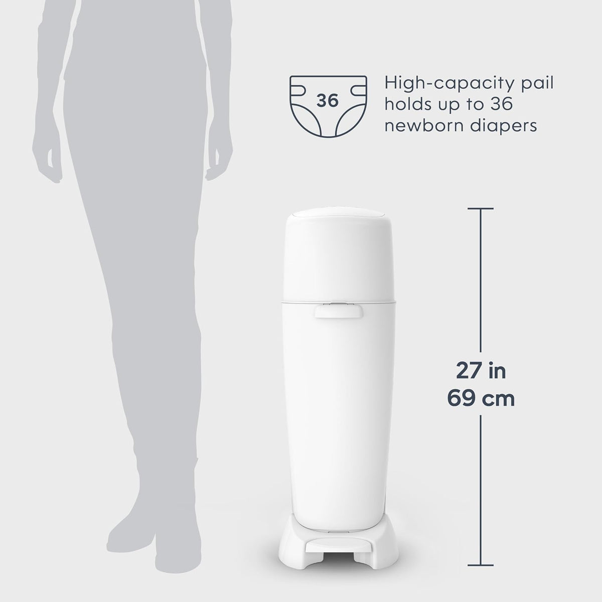 Registry Gift Set | Includes Complete Diaper Pail, 8 Refill Bags, 1 Carbon Filter | Perfect Starter Kit