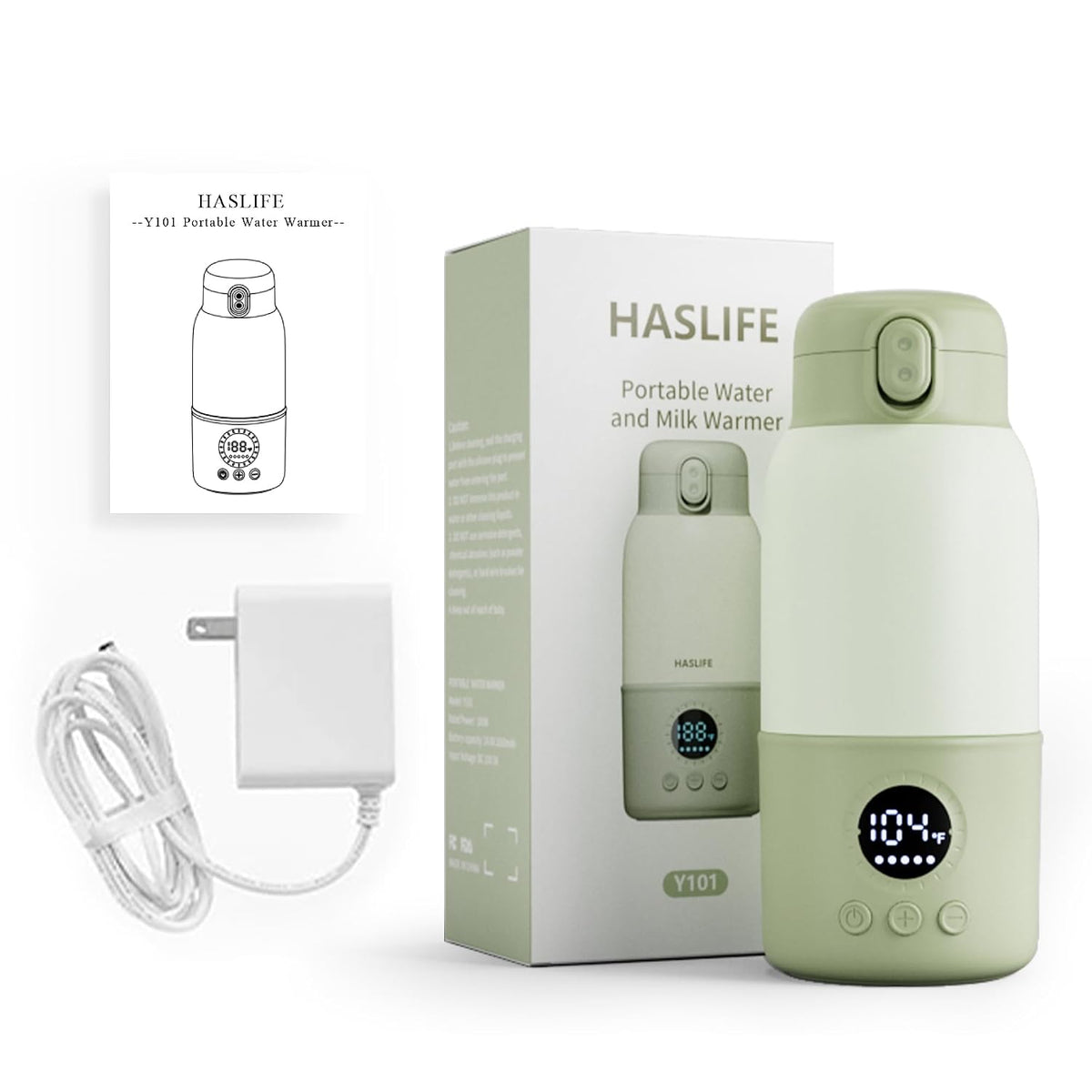 Portable Bottle Warmer for Travel, Fast Heating Baby Bottle Warmer with Keep Warm Function, Portable Milk Warmer for Breast Milk & Formula, 13oz Large Capacity On-the-Go Feeding Solution