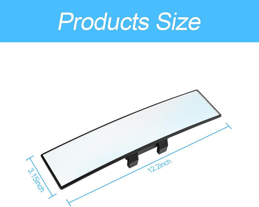 12 Inch Panoramic Car Rearview Mirror, White