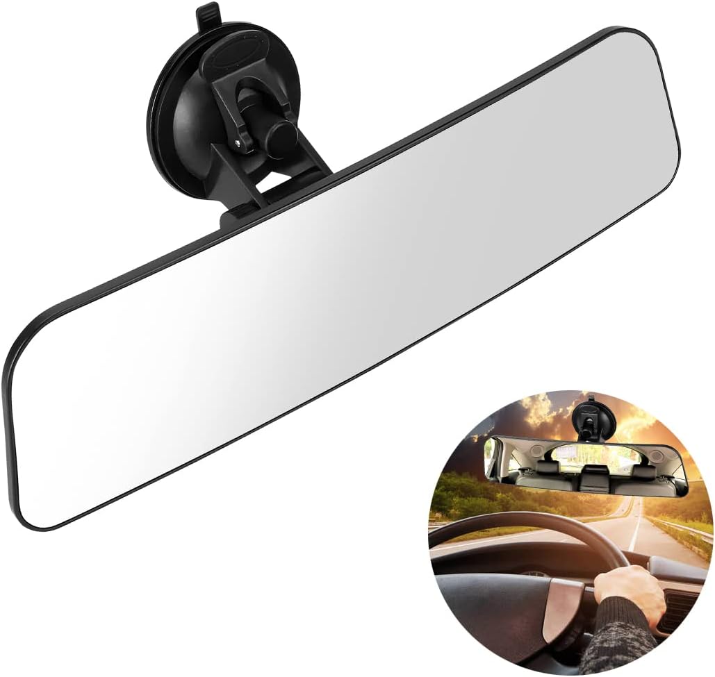 12 Inch Panoramic Car Rearview Mirror, White