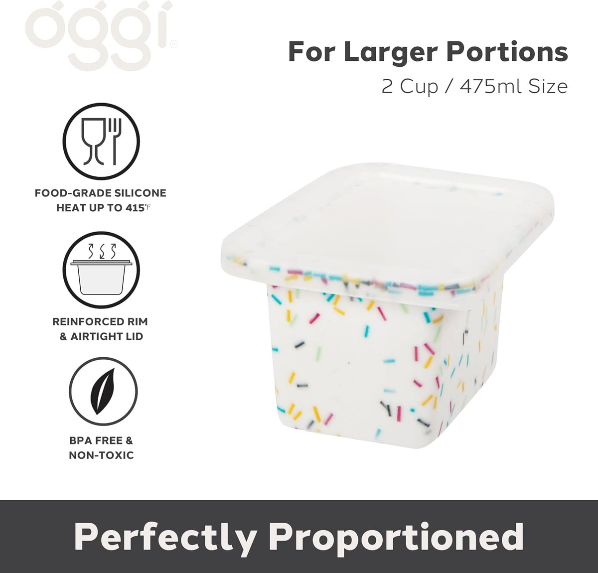 Prep & Portion Silicone Freezer Trays with Lid - Freezer Molds for Food, Ice Cube Tray, Food Prep Containers, Freezer Storage Containers, for Soup, Smoothie Cubes, Sauce, Broth, Leftovers - 1 Cup