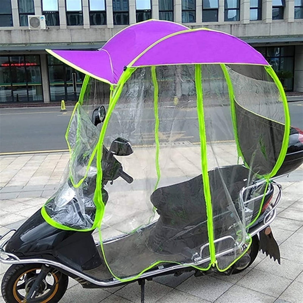 Universal Mobility Scooter Canopy, Waterproof Sun Shade & Rain Cover, Lightweight Polyester with Thermal Lining, Foldable Umbrella for All Electric Vehicles, Enhanced Comfort in Any Weather