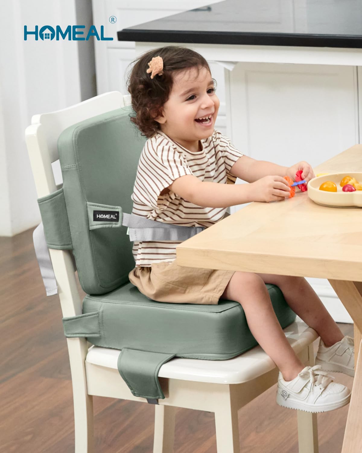 Booster Seat for Kitchen Chair, Toddler Booster Seat Dining Table