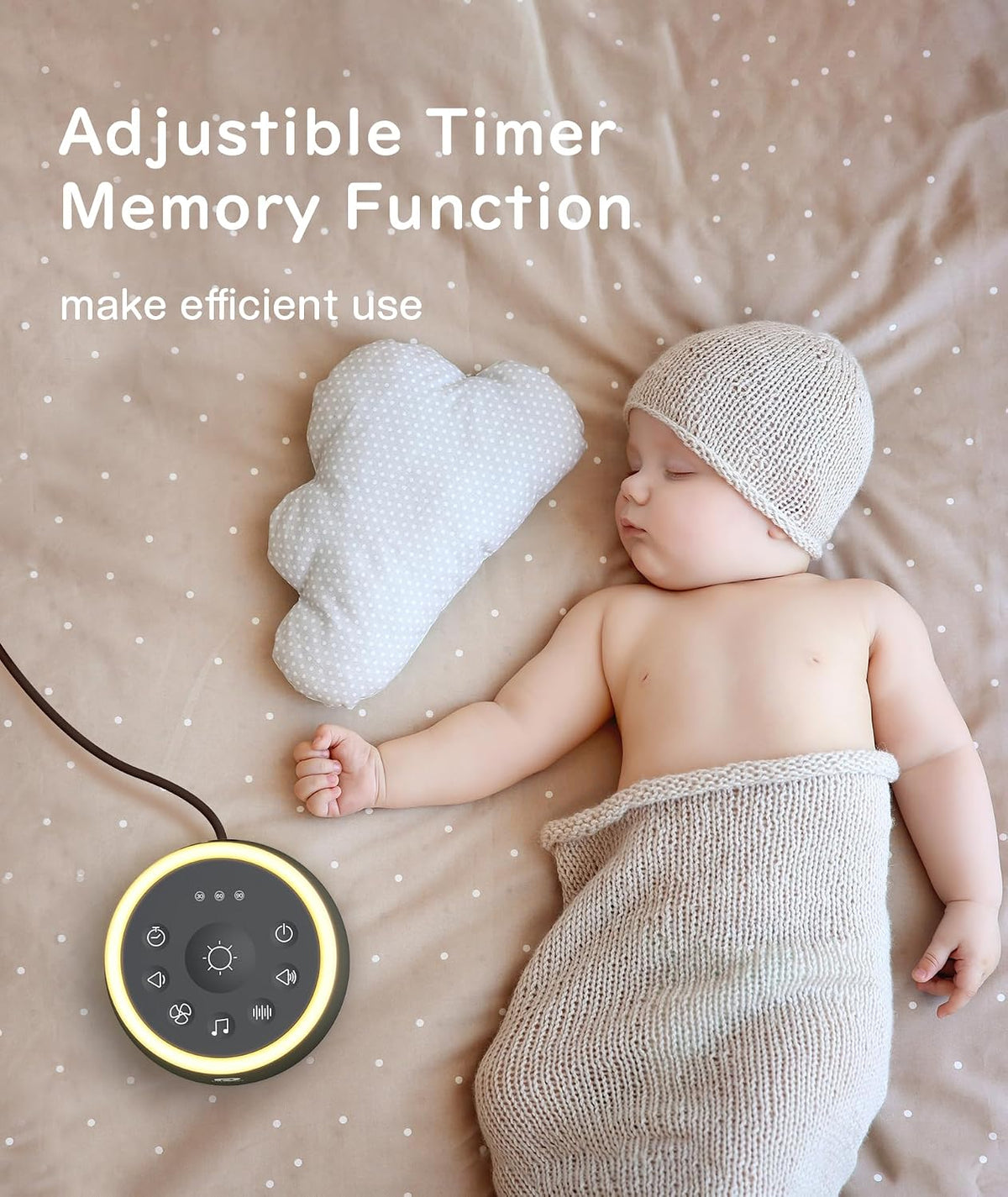 D1 Nova Sound Machine Alarm Clock for Sleep, White Noise