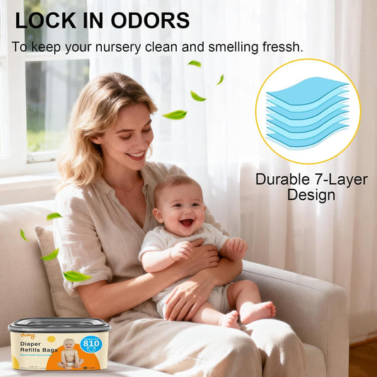 Jumbo Square Refill Fits Diaper Genie Classic, Compact, Select Pails