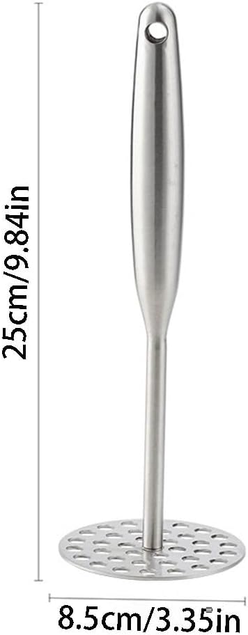 Stainless Steel Potato Masher, Handheld Baby Food Masher Mashed Potato Maker Handheld Potato Masher for Potatoes, Vegetables, Fruits