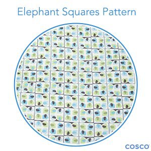 Cosco Funsport Compact Portable Playard, Lightweight, Easy Set up, Foldable Baby Playpen with Carry Bag, Elephant Squares