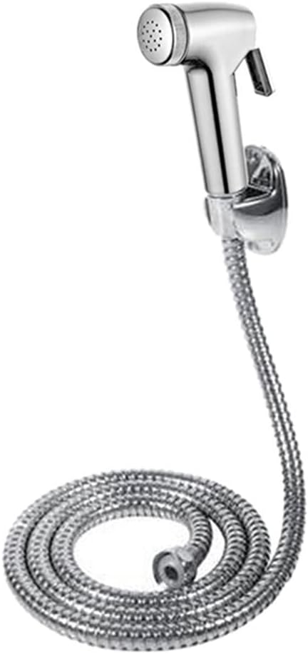 Portable Bidet Sprayer Set with Spring Hose & Holder - Warm Water Handheld for Toilet & Cloth Diaper Sprayer