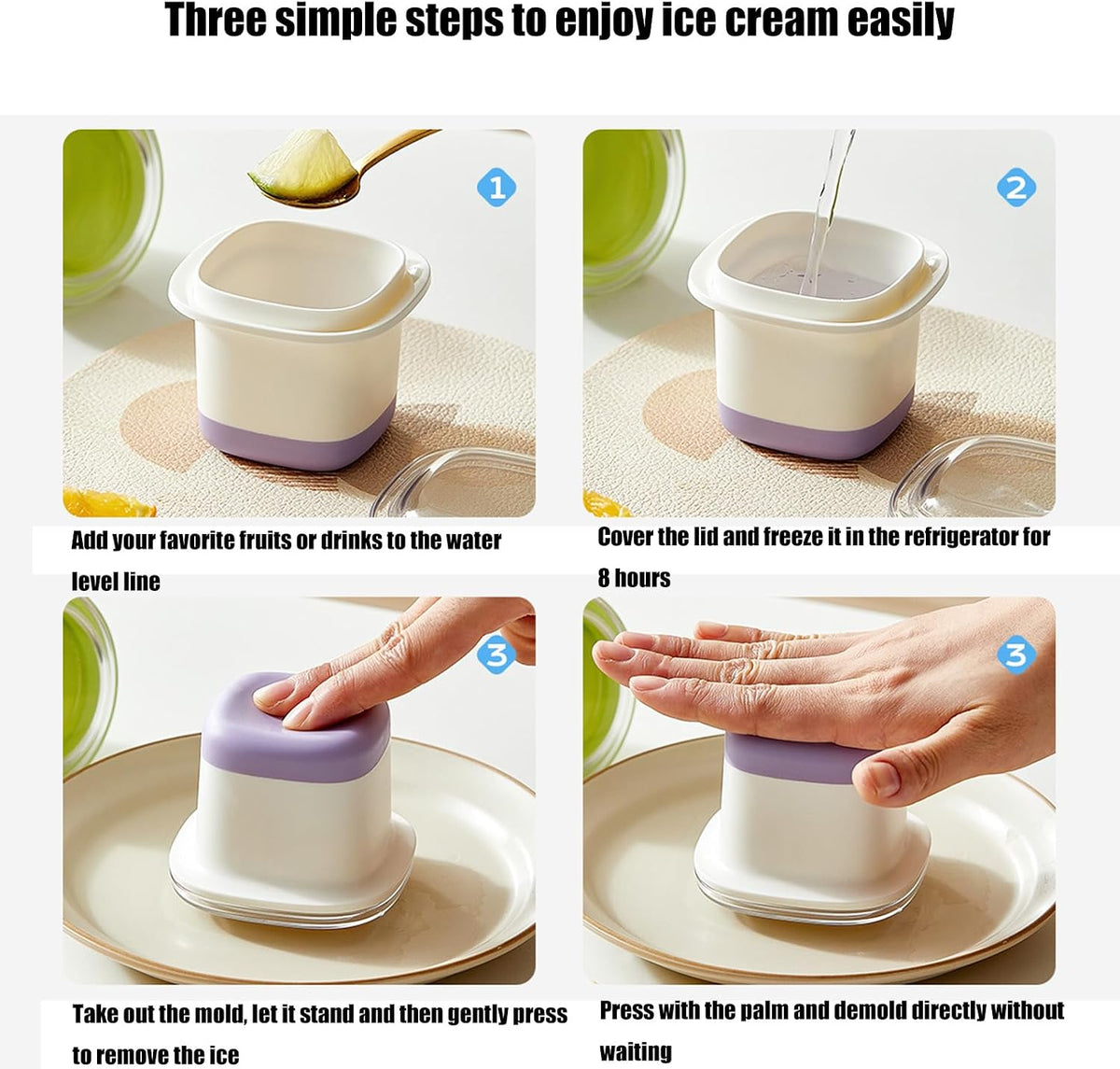 Pack of 3 Effective Trays for Slushies Machines Food Safe Container for Iced Drink & Creative Dessert