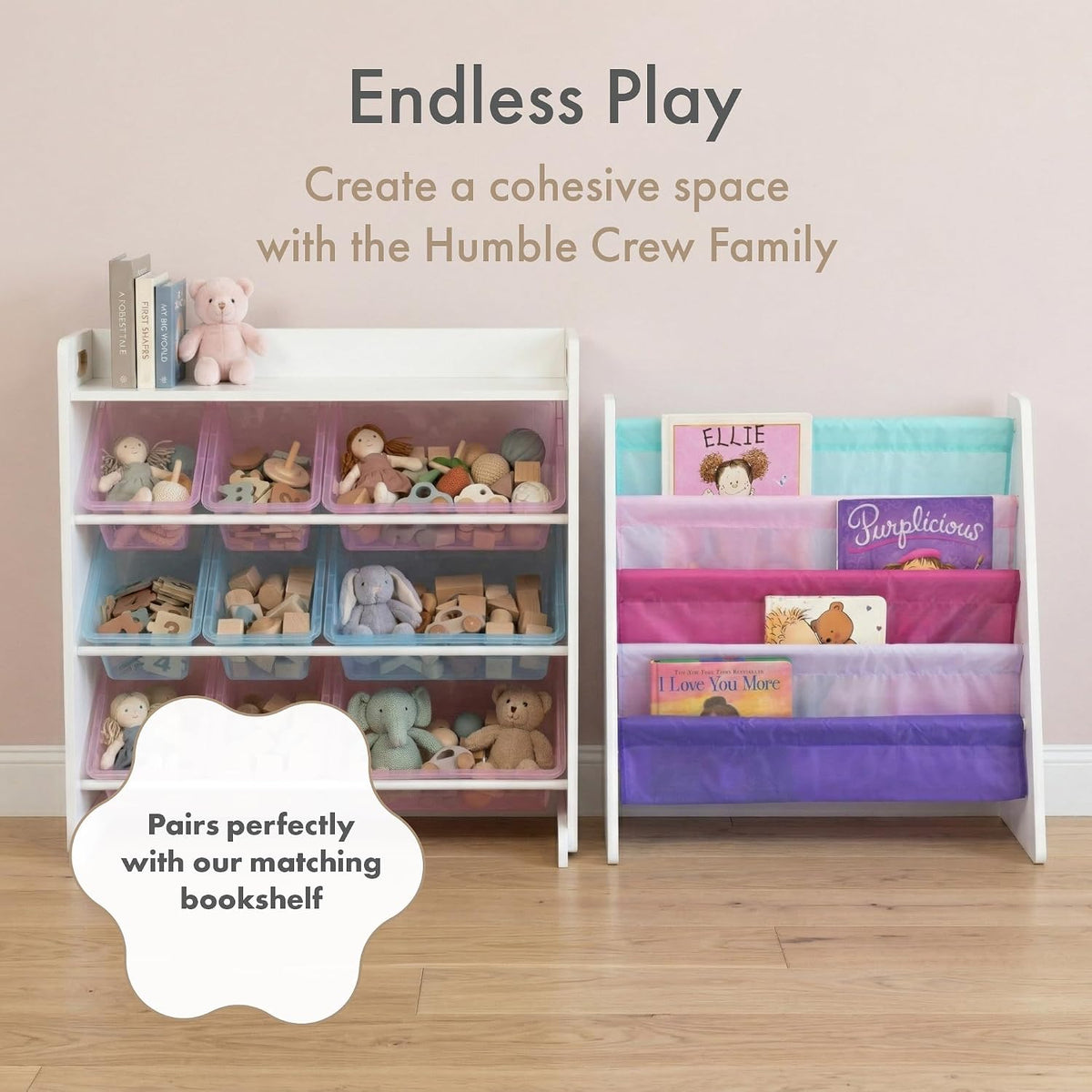 Kids Toy Organizer with Display Shelf, 9 Bins, 3 Tier Storage