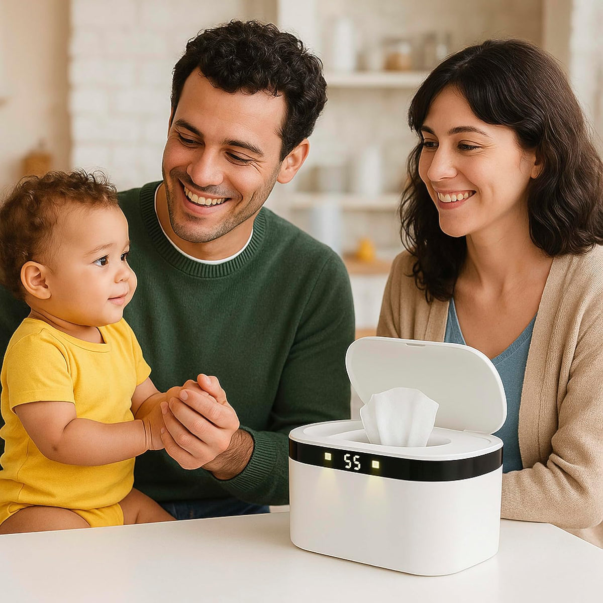 Portable Baby Wipe Warmer – USB, Adjustable Heat, Ultra-Quiet, Portable