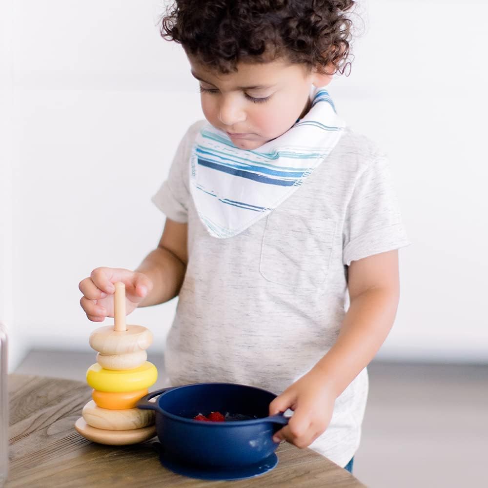 Bazzle Baby Silicone Suction Bowls with Suction Lid and Spoon | 3-piece set | BPA Free Silicone | Perfect for 4-36 Months.