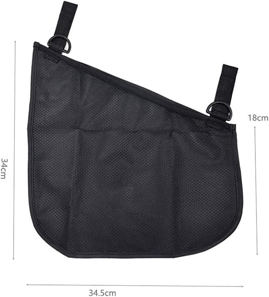 2 Pack Portable Side Sling Stroller Cargo Net ,Non-Slip and Adjustable Straps Storage Mesh Bag ,Food Storage , Storage Bag for Baby Stroller Cargo Mesh Bag Storage Universal Stroller Organizer (Blue)