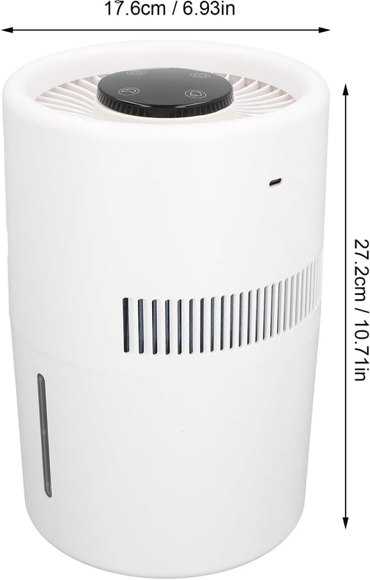 Air Purifier and Humidifier, 2 in 1 5W 4L Water Tank Quiet Evaporative Humidifier and Air Purifier Combo for Office Bedroom Nursery