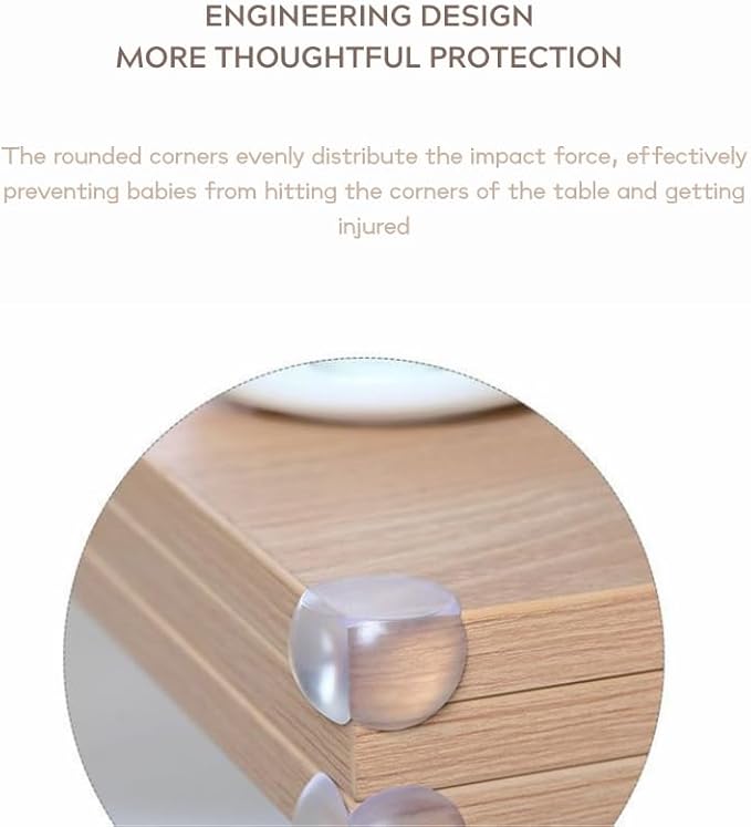 4PCS Clear Corner Protectors for Baby β Thickened Round Silicone Table Corner Guards β Soft Edge Cushion for Furniture, Glass, Coffee Tables β Child Safety Bumpers for Toddlers & Kids