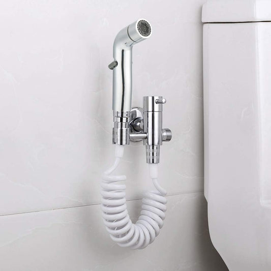 AYNEFY Handheld Bidet Sprayer,Electroplating Adjustable Toilet Bidet Spray Nozzle Baby Cloth Diaper Sprayer for Toilet Cleaning Bathroom Accessory
