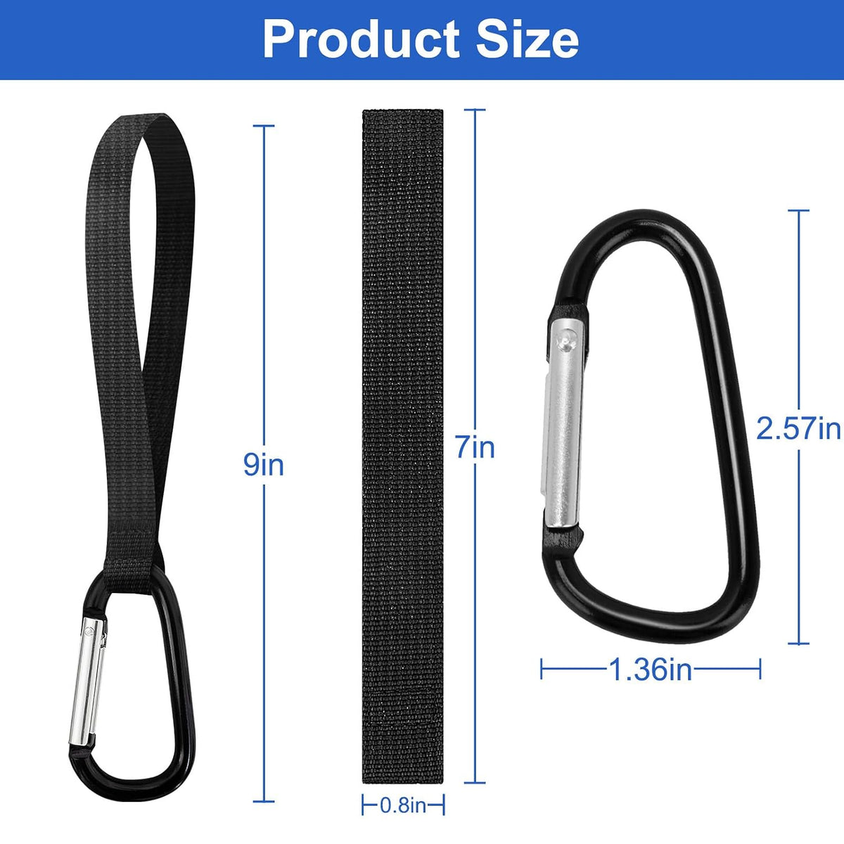 4 Pack Stroller Hooks, Universal Clips for Baby Strollers