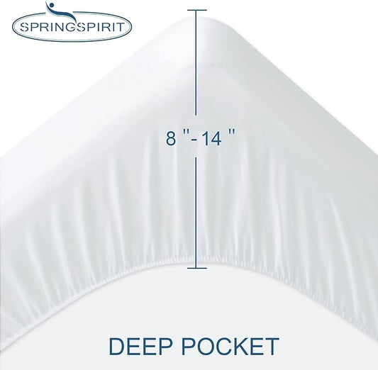 2 Pack Full Size Mattress Protector Waterproof Mattress Topper Cover Full Fitted Sheets up -14'' Breathable & Noiseless Mattress Protector Machine Washable