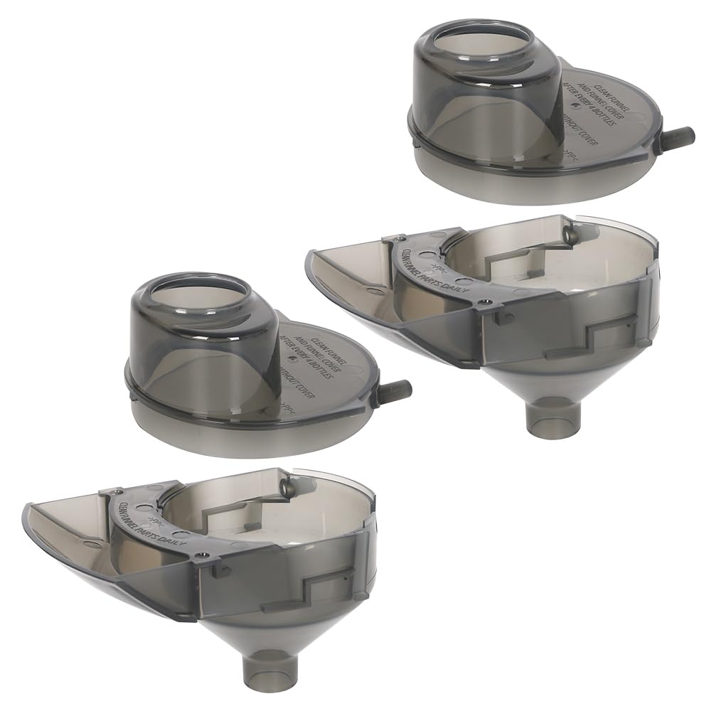 2 Pieces Replacement Parts Compatible with Baby Brezza Formula Pro Advanced FRP0046 Replacement Funnel and Cover. Grey, Gray, Funnel01, Pack of 2
