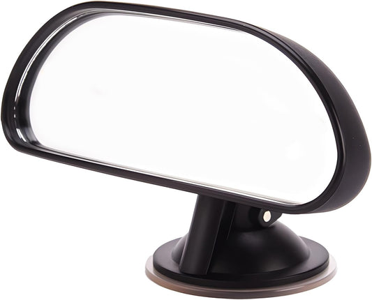 Universal Car Baby Mirror 360 Degree suction cup type Car Back Seat Baby View Mirror Adjustable Auxiliary Rear View Mirror 5.9Inch - Black