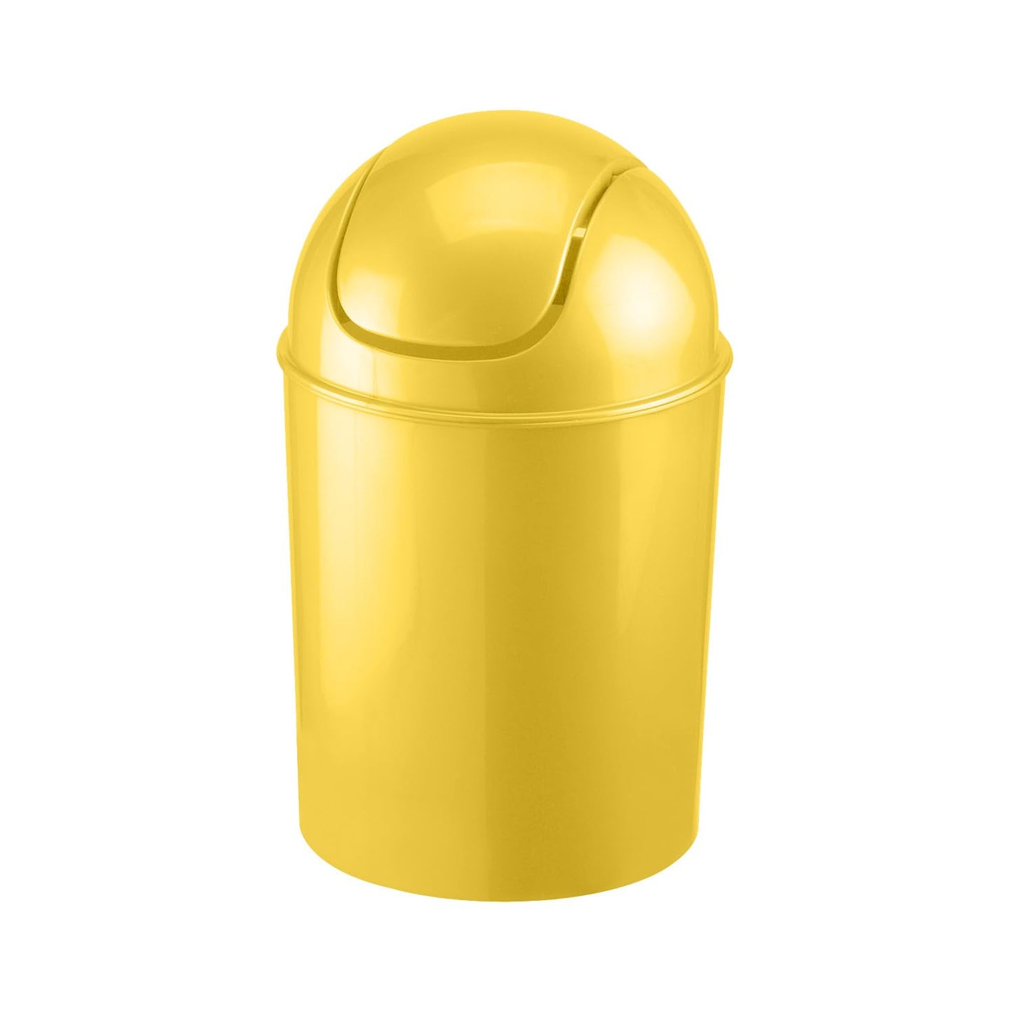 Umbra 1.25 Gallon Mini Waste Can with Removable Swing-Top Lid - Small Garbage Bin for Kitchen, Bathroom, Bedroom, Office - Compact Trash Can Fit Under Tables & Counters - Yellow