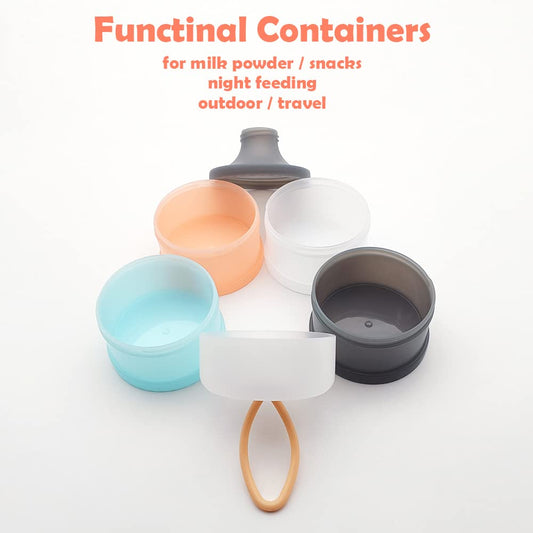 Baby Formula Dispenser, Formula Container, BPA Free, 4 Layers, Baby Feeding Travel Storage Container, Portable Milk Powder Dispenser Container, Non-Spill Stackable Baby Snack Storage Container