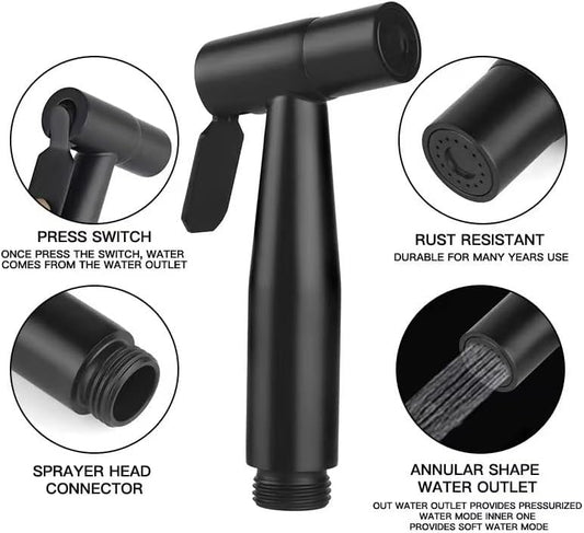 2 Pieces Bidet Toilet Sprayer Head Stainless Steel Handheld Bidet Sprayer Cloth Bathroom Diaper Sprayer for Kitchen and Toilet Cleaning (Bidet Sprayer Head)…