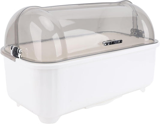 LiebeWH Dish Rack with Cover, Kitchen Counter Space Saving Baby Bottle Drying Rack with Cover Holder Organizer Extra Large White
