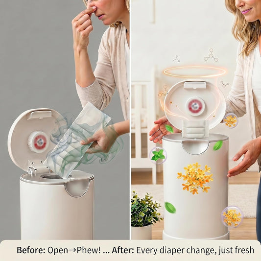 20 Packs Osmanthus Scented Diaper Pail Deodorizer Refills, Natural Corn Cob Odor Absorber for Munchkin Step & Pail, Odor Eliminator, Warm Floral Nursery Freshener
