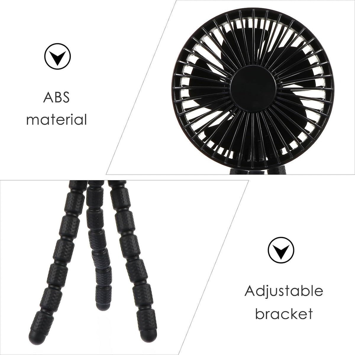 Rechargeable Mini Clip on Fan for Stroller Outdoor Cooling