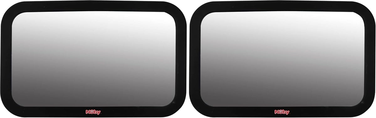 Nuby Adjustable Backseat Baby Mirror with Swivel Base for Easy Viewing, Quick Install, Shatter Resistant, Black