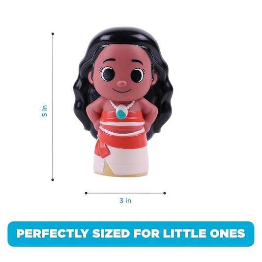Disney Moana - 5 Piece Jumbo Squirter Bucket - Bath Toys for Baby and Toddlers - Includes Organizer Bucket - Store Bath Time Water Toys