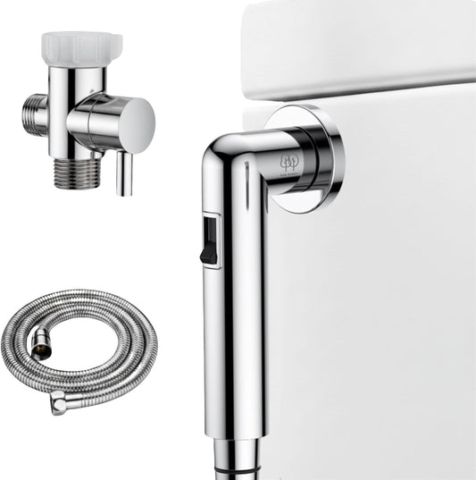 Handheld Bidet Sprayer for Toilet - Bum Gun Bidet Sprayer Kit with Adjustable Pressure, Bathroom Bidet Attachment, Cloth Diaper Sprayer, Feminine Wash, Easy Install, Leak-Free