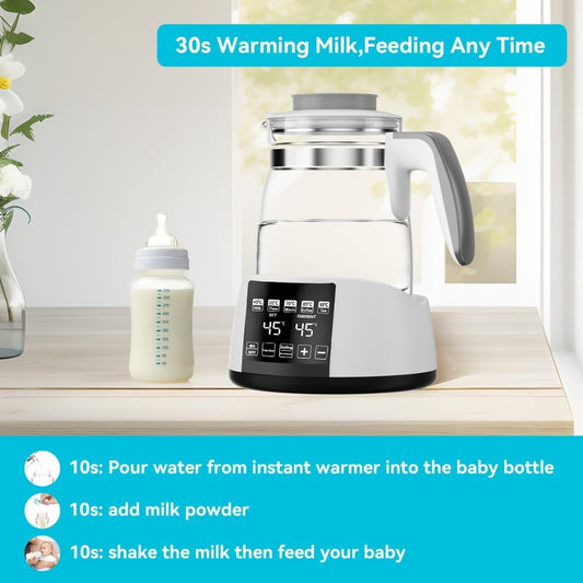 Baby Bottle Warmer,Electric Kettle Water Warmer,Temperature Control Kettle,Formula Water Warmer Temperature Control, Multi-Temperature Control for Formula, Breastmilk, Tea, Coffee, Sterilizer