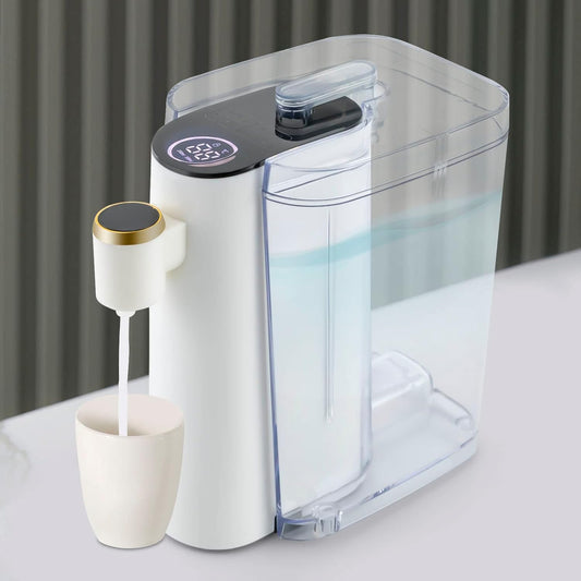 3s Instant Hot Water Dispenser, Baby Bottle Formula Dispenser, Mineral/Bottled Water Dispenser, 5 Temperatures Choices, 1500W Portable Water Warmer for Travel, Hotel (Machine + Water Tank)