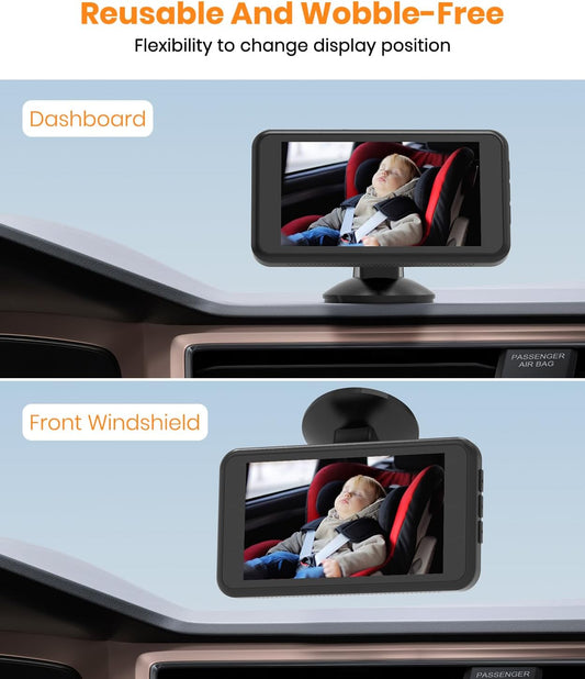 Suction Cup Bracket for baby car camera With Easy Installation