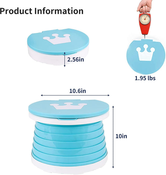 Travel Potty for Toddler, Portable and Foldable Toilet, Apply to Seat Emergency Toilet for Car, Camping, Outdoor, Indoor (green, small)