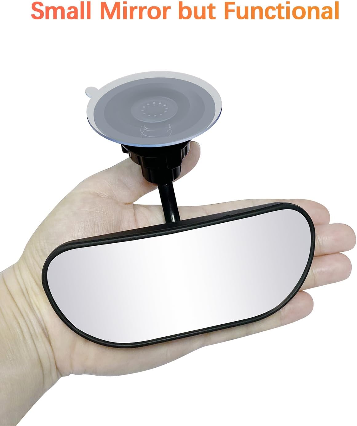 Baby Car Mirror on the Front Windshield, 360° Adjustable Wide Angle Convex Rearview for Rear Facing Infant Suction Cup & Adhesive Mount Safety Mirror for Car SUV Trucks