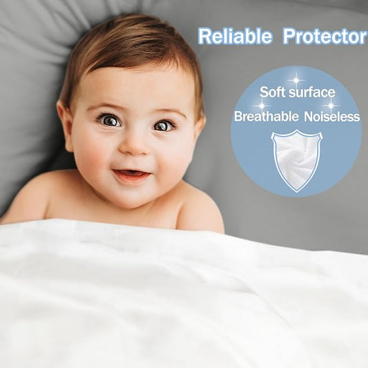 California King Waterproof Mattress Protector - Noiseless, Breathable, Machine Washable Fitted Mattress Cover with Deep Pocket up to 5”-21”(Dark Grey)