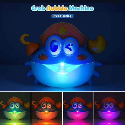 Bath Toys,Light Up Baby Bath Toys Bath Bubble Machine with Colourful RGB Light Great Birthday for Toddler Boys and Girls Tub Toy for Kids Ages 1-3 4-8