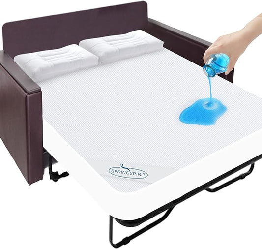 Queen Sofa Bed Terry Mattress Protector Pad Cover 100% Waterproof and Breathable Queen Sleeper Sofa Mattress Topper Sheet Fitted Mattress Protector, 60" x72", Machine Washable