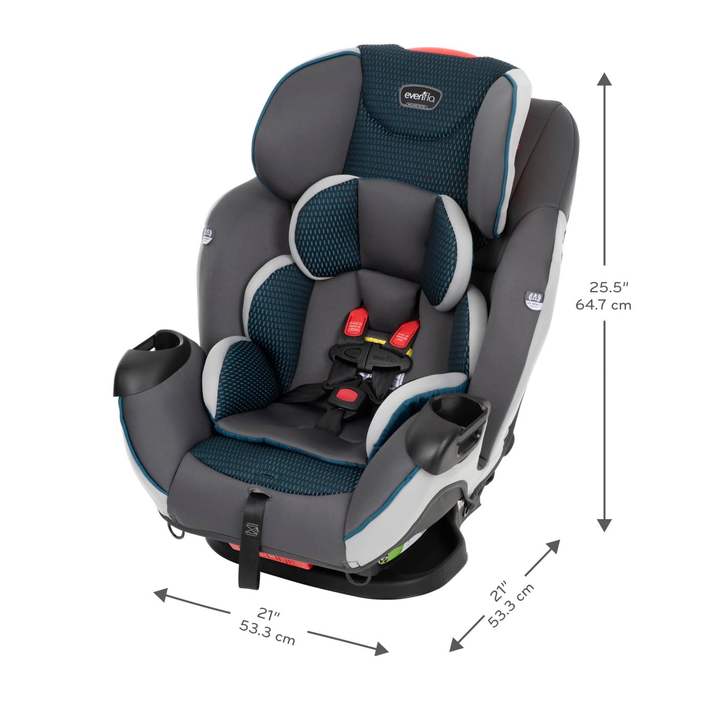 Evenflo Symphony Sport All-in-One Convertible Car Seat (Charcoal Shadow)