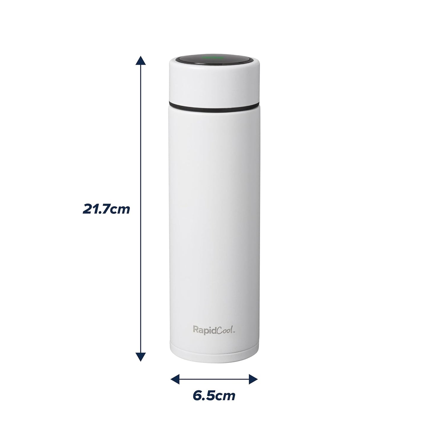 Nuby RapidCool Portable Baby Bottle Maker - with Milk Powder Dispenser and Digital Lid - Ideal for Travel Bottles and Night Feeds - Stainless Steel