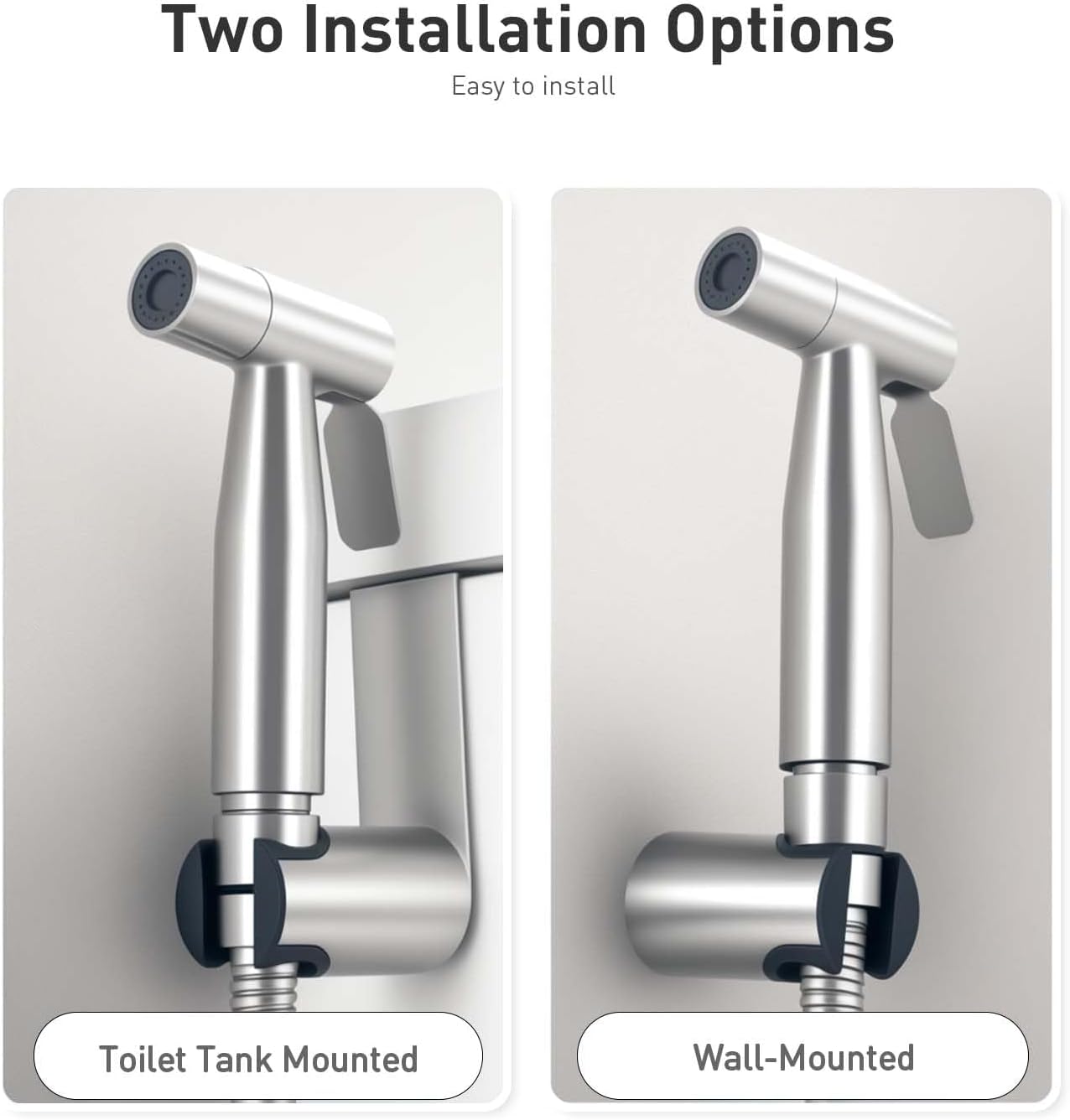 Handheld Bidet Sprayer for Toilet, IDMAX Jet Sprayer for Toilet Muslim Shower Set with 49-inch Hose and Bracket, Adjustable Bidet Attachment Water Pressure Controlfor Feminine Wash