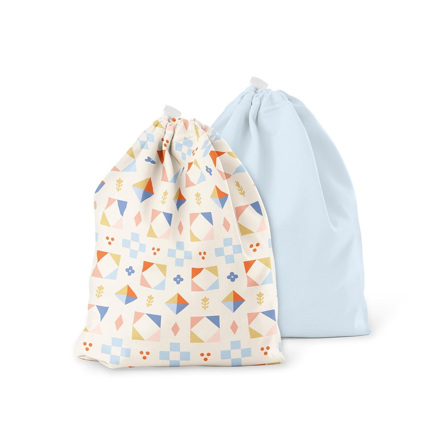 Esembly Day Bag – Reusable Wet and Dry Bag Made From Recycled Fabric With Dual Waterproof Compartments for Cloth Diapers, Swimsuits, Toiletries, and Snacks - Verdant Gingham