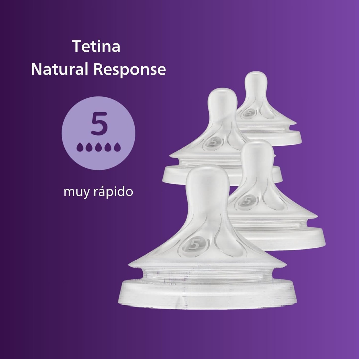 Philips Avent Natural Response Nipples, Medium Flow (Flow 3), 4-Pack, SCY963/44