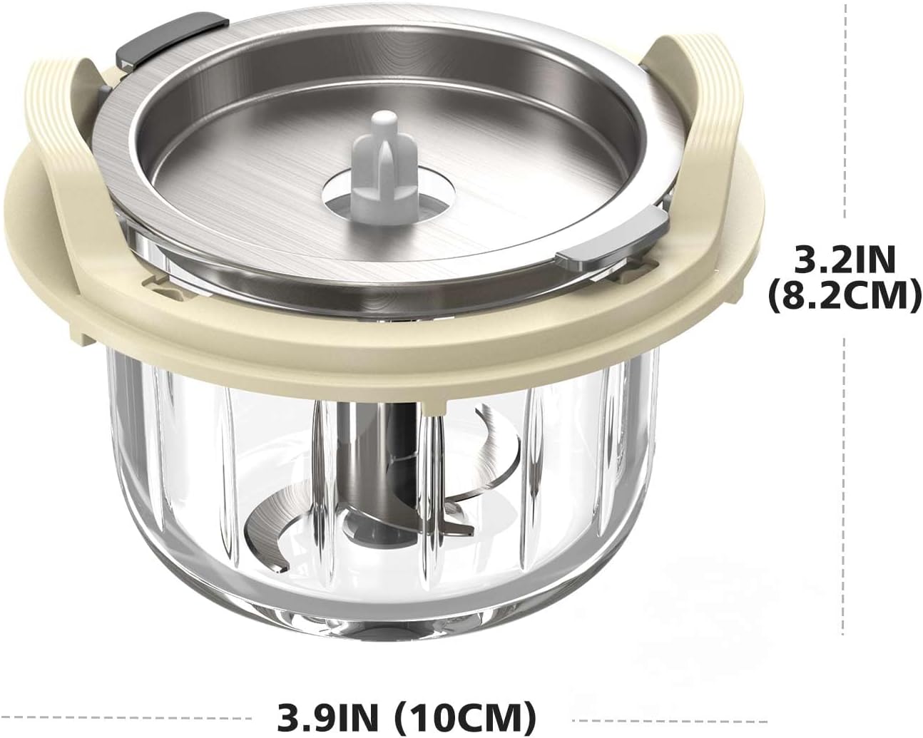 Replacement Glass Bowl with Handle, Blade, and Anti-Spill Food Cover for Baby Food Maker - Essential Accessories for Hassle-Free Baby Meal Preparation