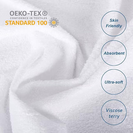 Moonsea Crib Mattress Protector, Waterproof Crib Mattress Pad Cover, Smooth Top Mattress Protector for Kids, Breathable Skin Friendly and Noiseless Fitted Sheet,Viscose Terry,2 Pack